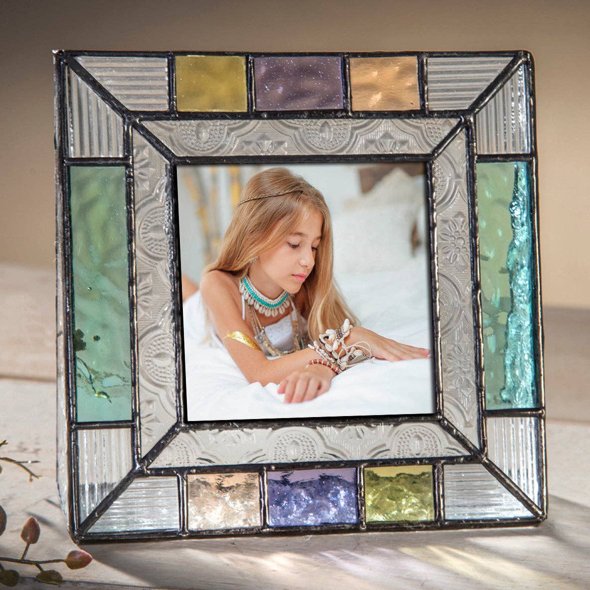 Pastel Multi Colored Glass Frame Series