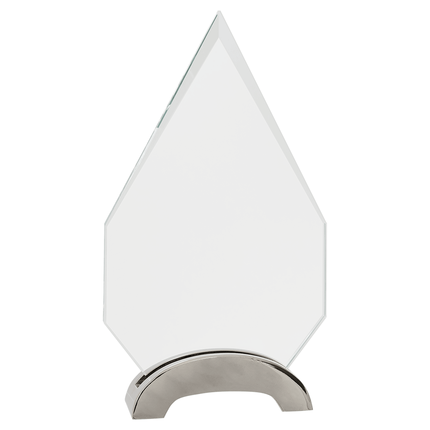 Premier Platinum Glass Award with Arch Metal Base