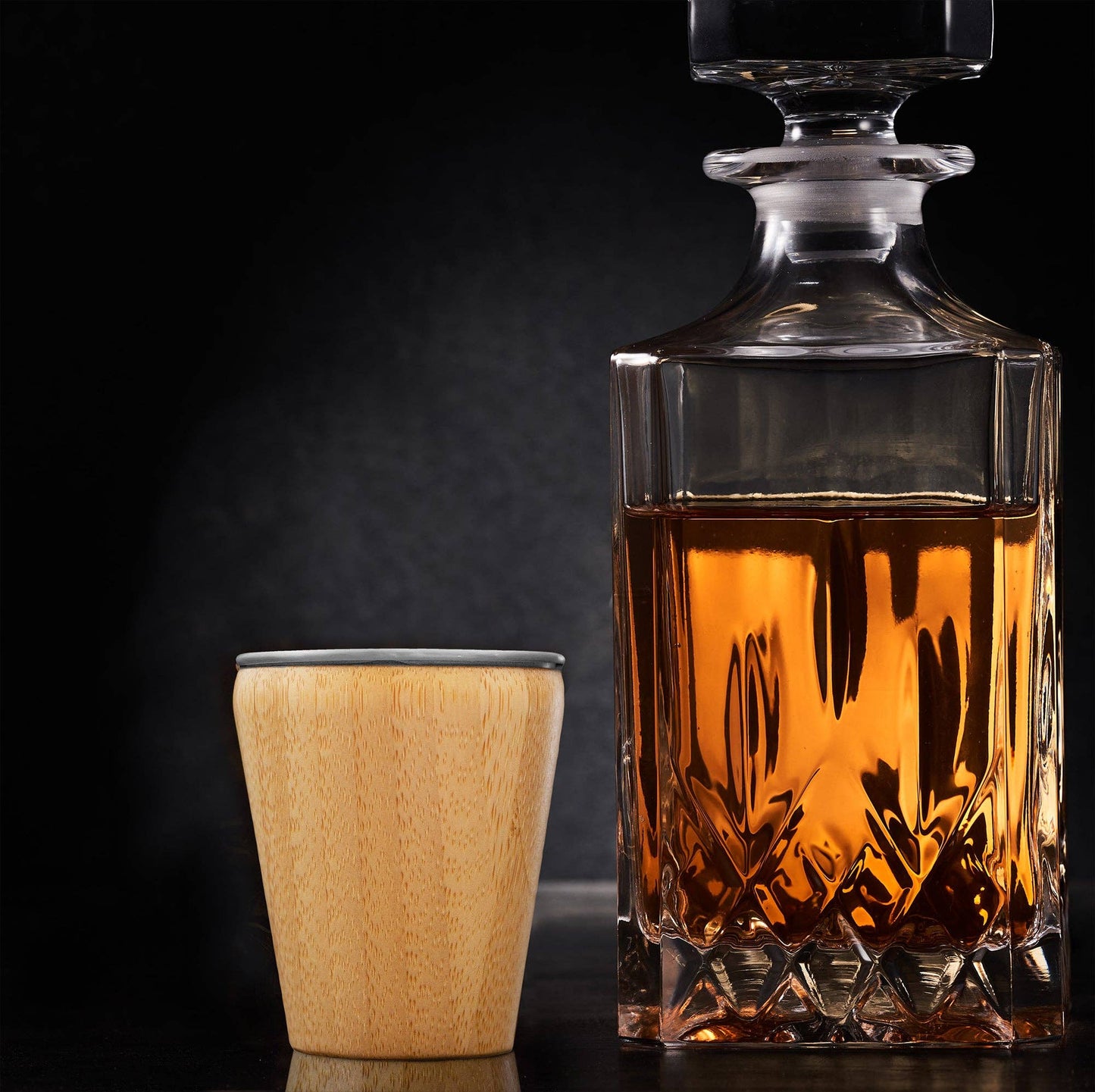 Bamboo Shot Glass with Stainless Steel Interior