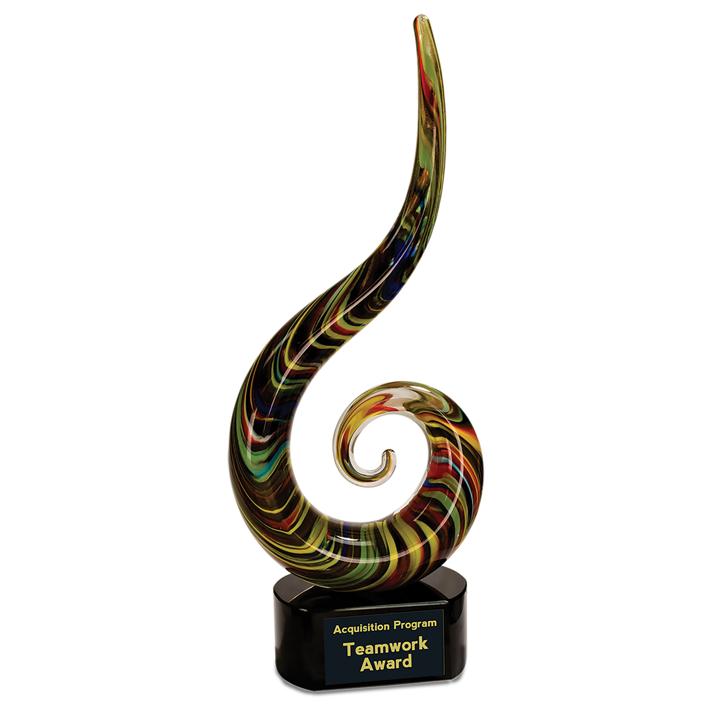 15 1/2" Color Swoop Art Glass