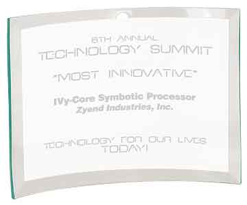 10" x 7" x 1/4" Beveled Jade Glass Crescent