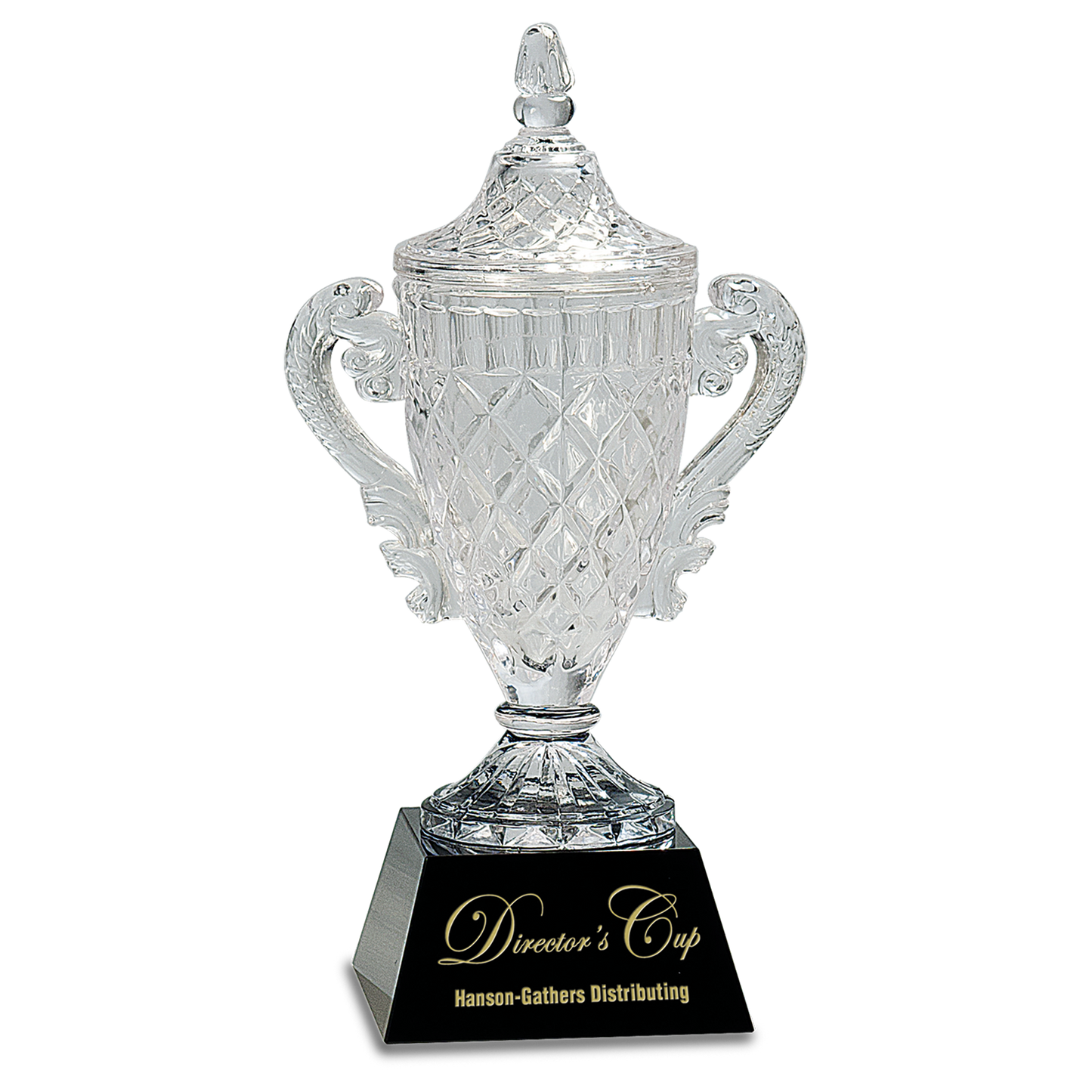 12 3/4" Crystal Cup on Black Pedestal Base