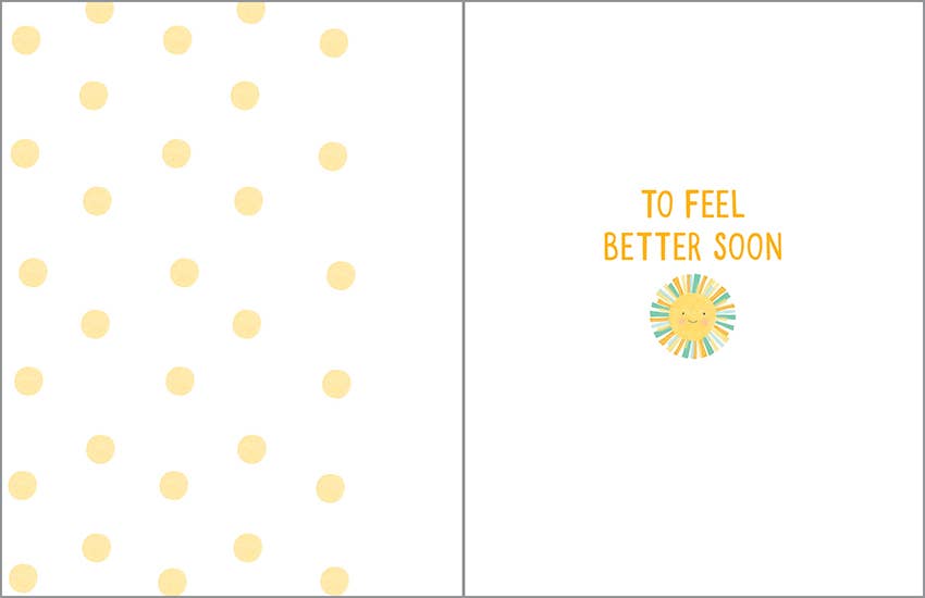 Get Well Greeting Card - Feel Better Sun