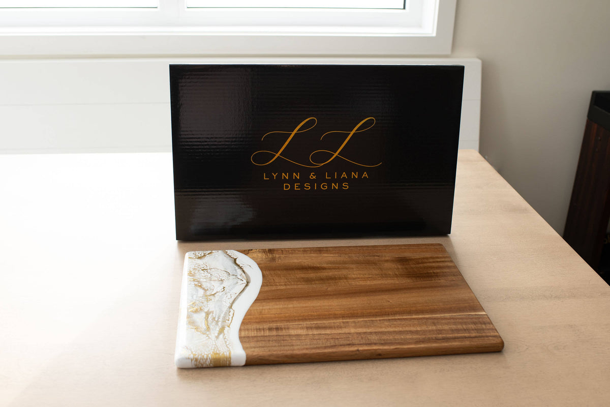 Personalized Resin Charcuterie Board - Breadboard 12"x18" - NO TARIFFS! – custom engraved by Silver Squirrel Engraving & Gifts