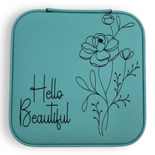 Load image into Gallery viewer, Leatherette Travel Jewelry Box {Hello Beautiful}