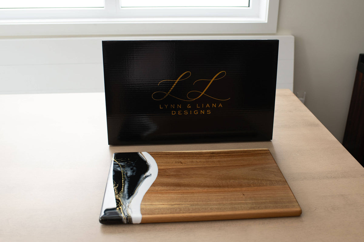 Personalized Resin Charcuterie Board - Breadboard 12"x18" - NO TARIFFS! – custom engraved by Silver Squirrel Engraving & Gifts