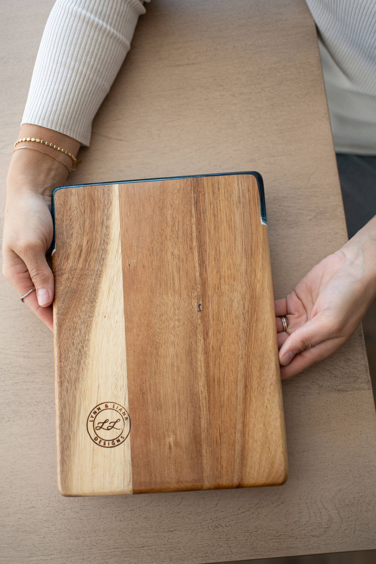 Personalized Wood Resin Date Night Cheese Charcuterie Board - NO TARIFFS! – custom engraved by Silver Squirrel Engraving & Gifts