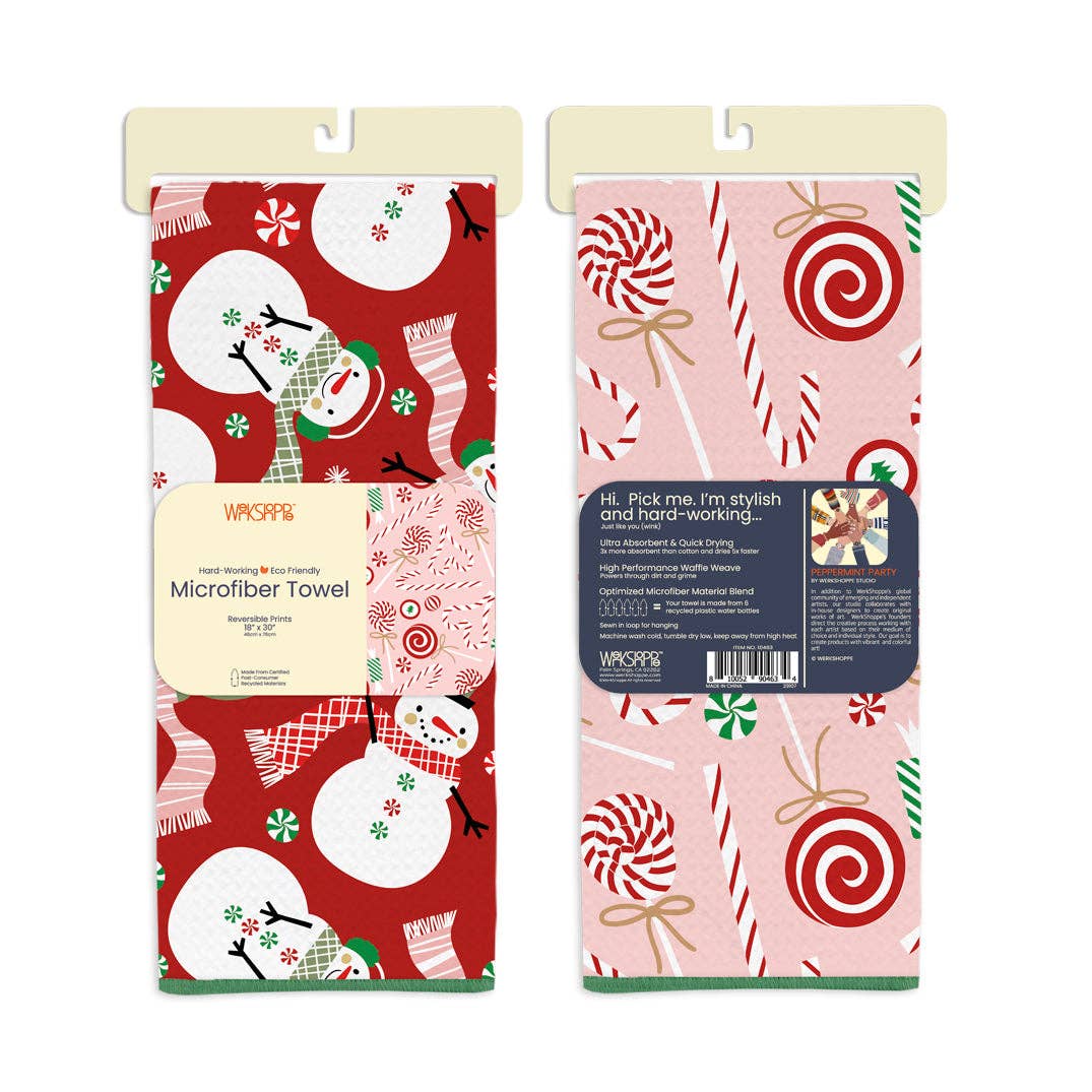 Christmas Microfiber Kitchen Towel – Peppermint Party
