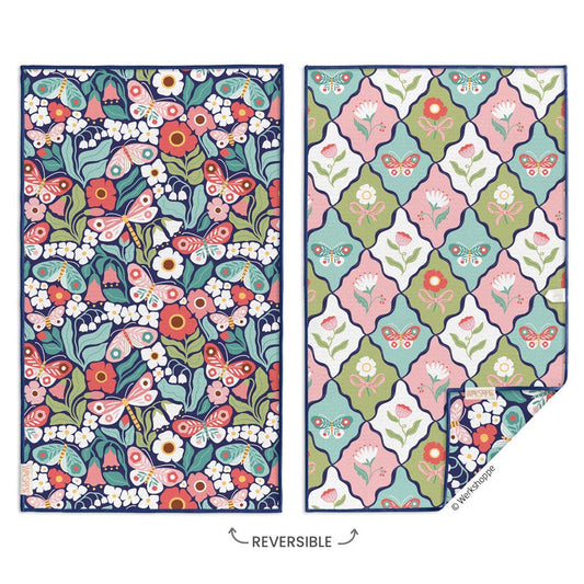 Reversible Microfiber Kitchen Towel – Boho Butterflies