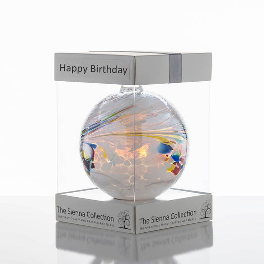 Friendship Ball Glass Onament - Happy Birthday