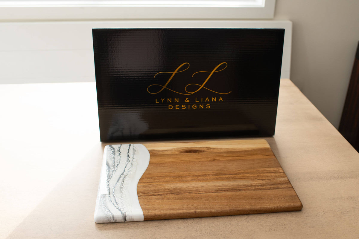 Personalized Resin Charcuterie Board - Breadboard 12"x18" - NO TARIFFS! – custom engraved by Silver Squirrel Engraving & Gifts