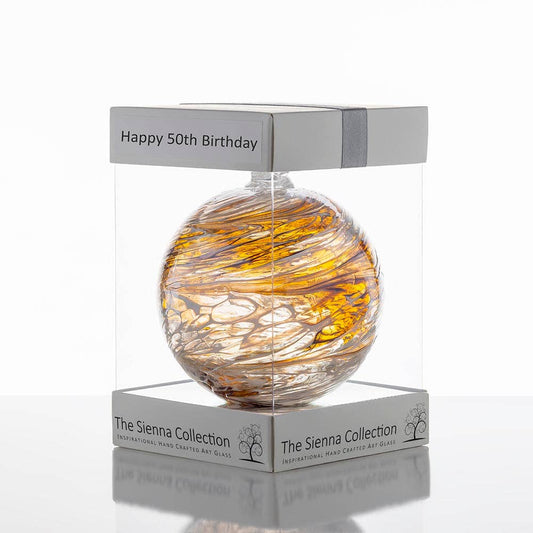 Friendship Ball Glass Onament - Happy 50th Birthday