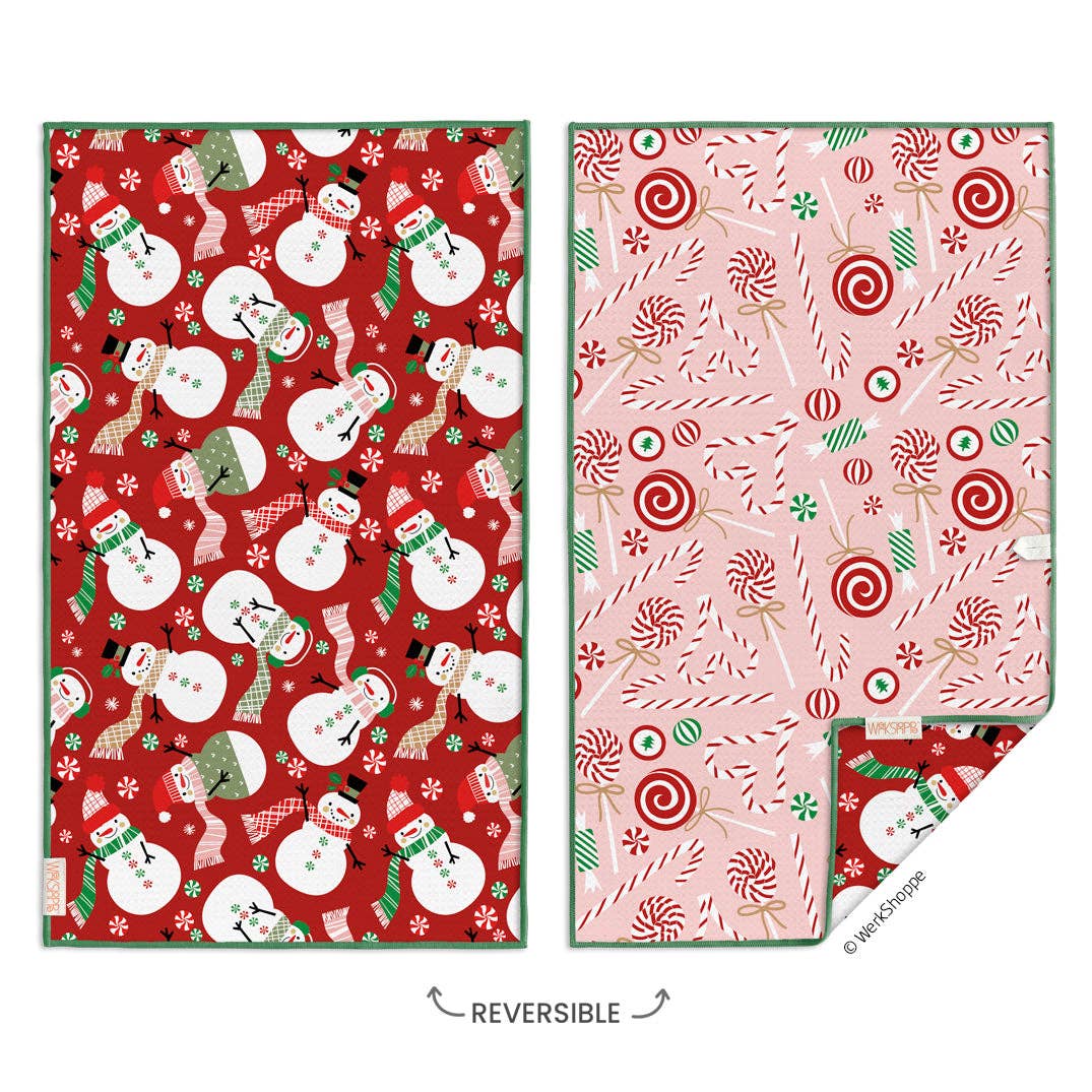 Christmas Microfiber Kitchen Towel – Peppermint Party