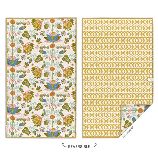 Reversible Microfiber Kitchen Towel – Cottage Floral