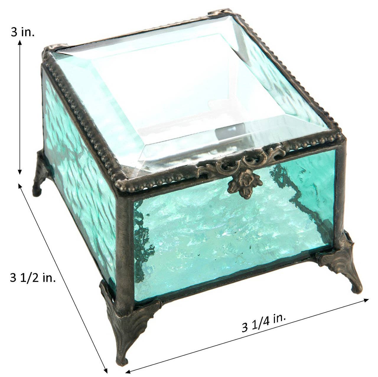 Windsor Blue Glass Keepsake Box