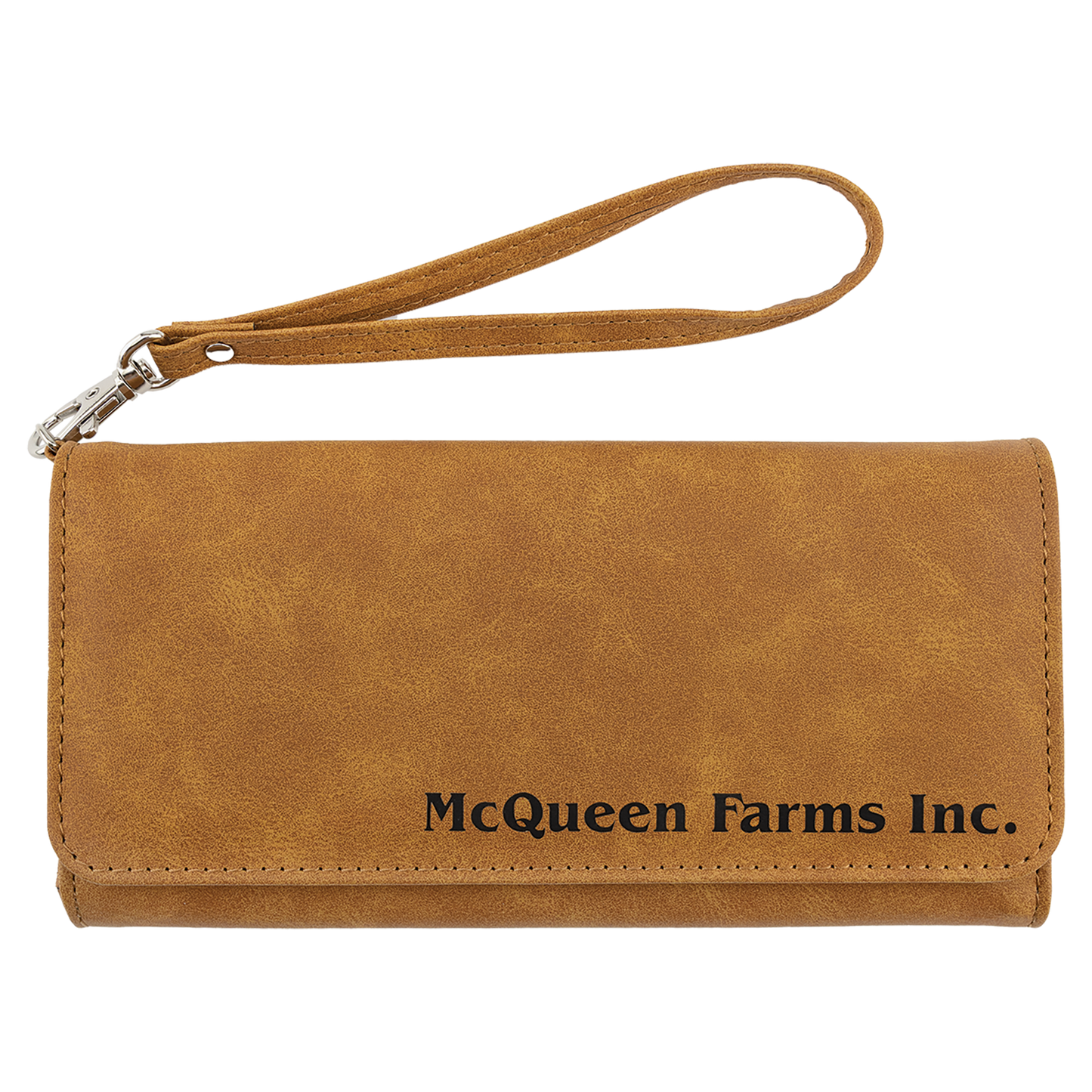 Laserable Leatherette Wallet with Strap | Creekside Collection