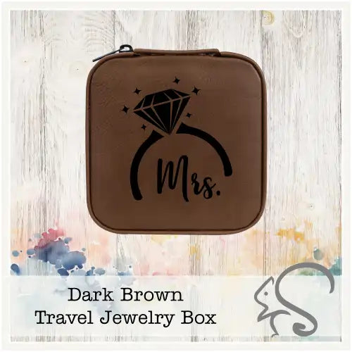 Leatherette Travel Jewelry Box {Mrs. Diamond Ring}