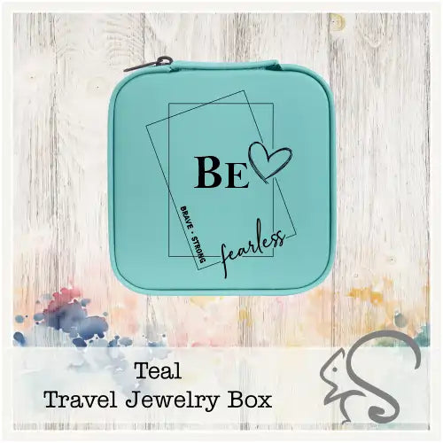 Leatherette Travel Jewelry Box {Be Brave Strong Fearless}