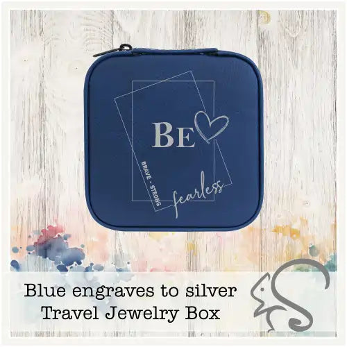 Leatherette Travel Jewelry Box {Be Brave Strong Fearless}