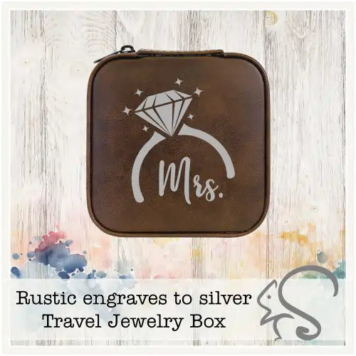 Leatherette Travel Jewelry Box {Mrs. Diamond Ring}