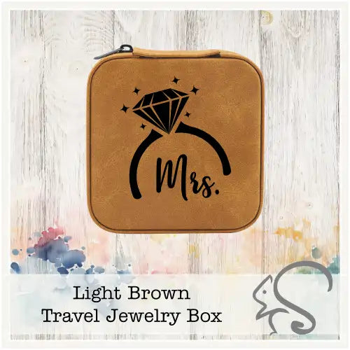 Leatherette Travel Jewelry Box {Mrs. Diamond Ring}