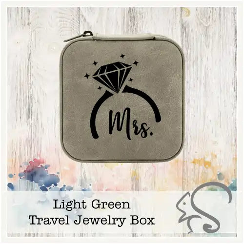 Leatherette Travel Jewelry Box {Mrs. Diamond Ring}