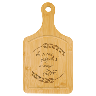 Paddle Cutting Board with Juice Groove