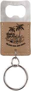 Leatherette Bottle Opener Keychain