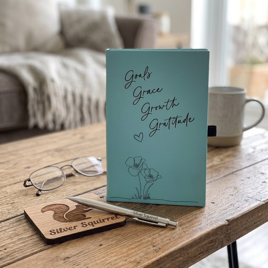 Leatherette Journal {Goals Grace Growth Gratitude}