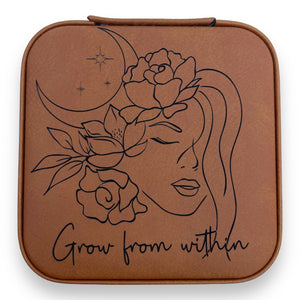 Leatherette Travel Jewelry Box {Grow from within}