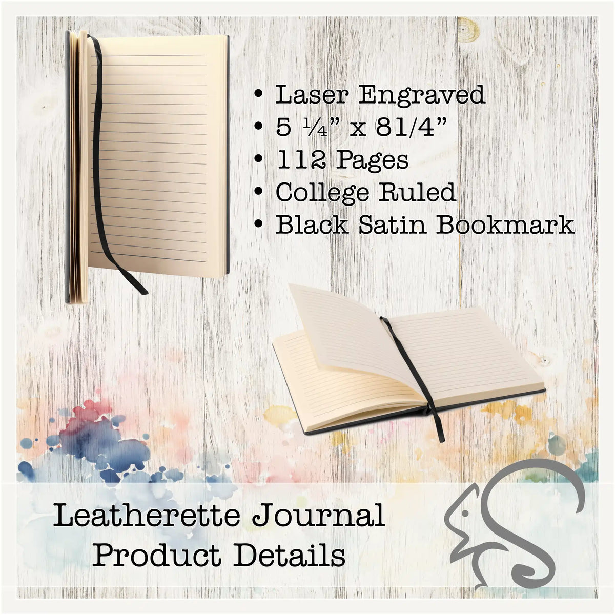 Personalized Leatherette Journal {Always Believe in Yourself} – custom engraved by Silver Squirrel Engraving & Gifts