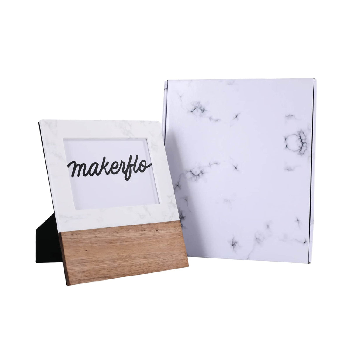 Personalized Marble Acacia Wood 5x7 Picture Frame