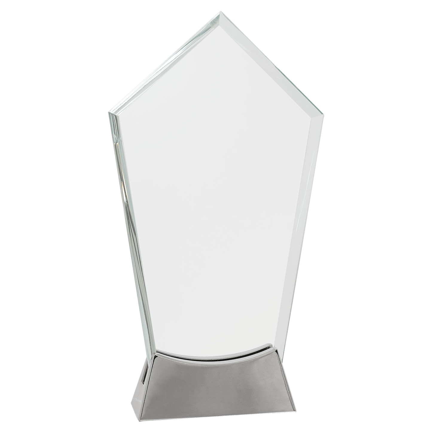 Premier Platinum Glass Award with Metal Base