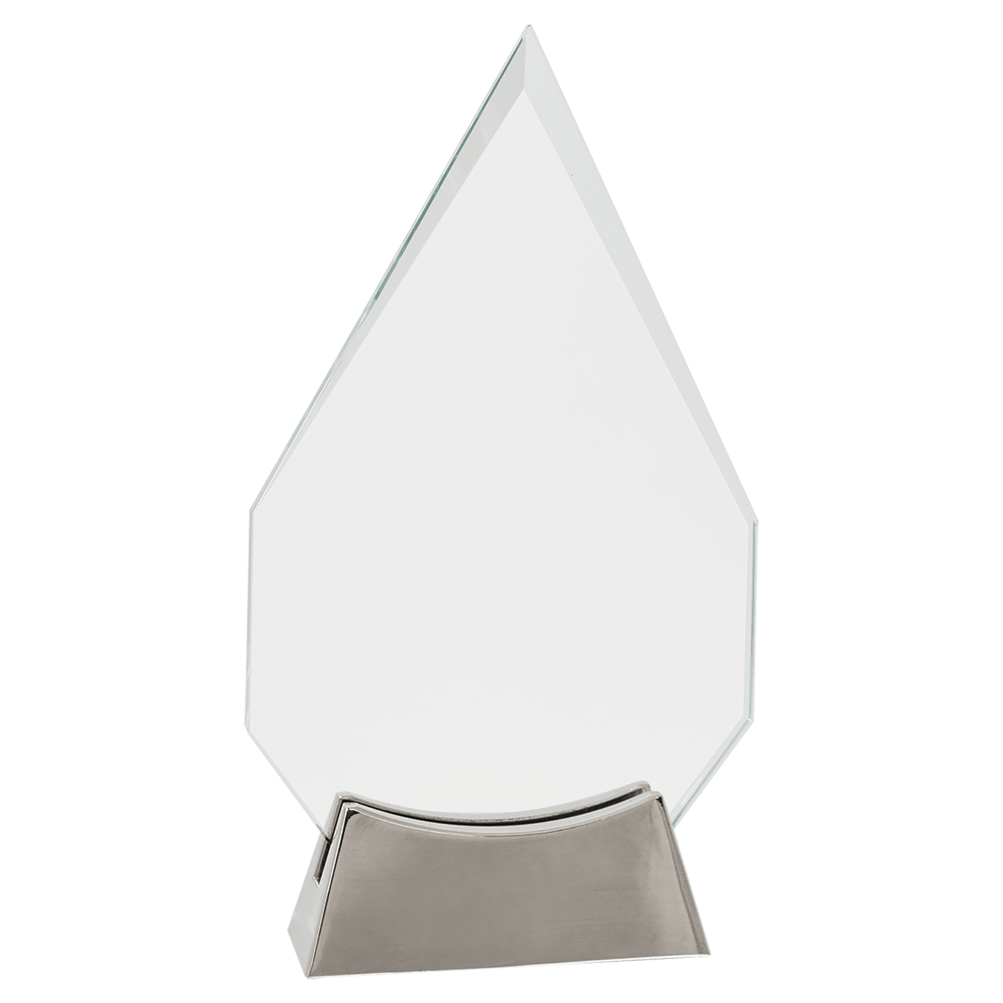 Premier Platinum Glass Award with Metal Base