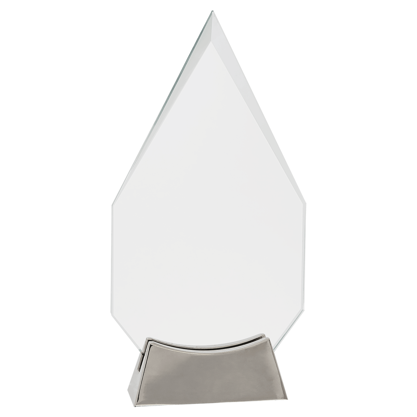 Premier Platinum Glass Award with Metal Base