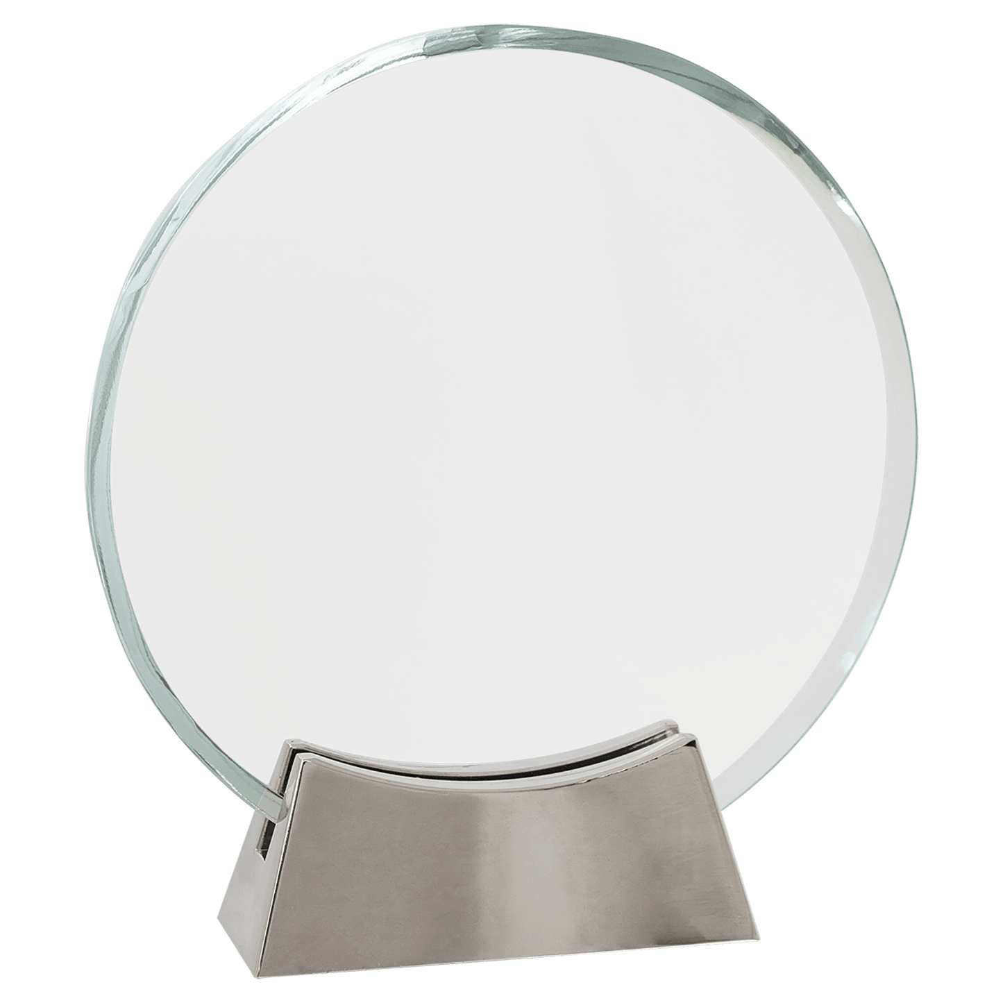 Premier Platinum Glass Award with Metal Base