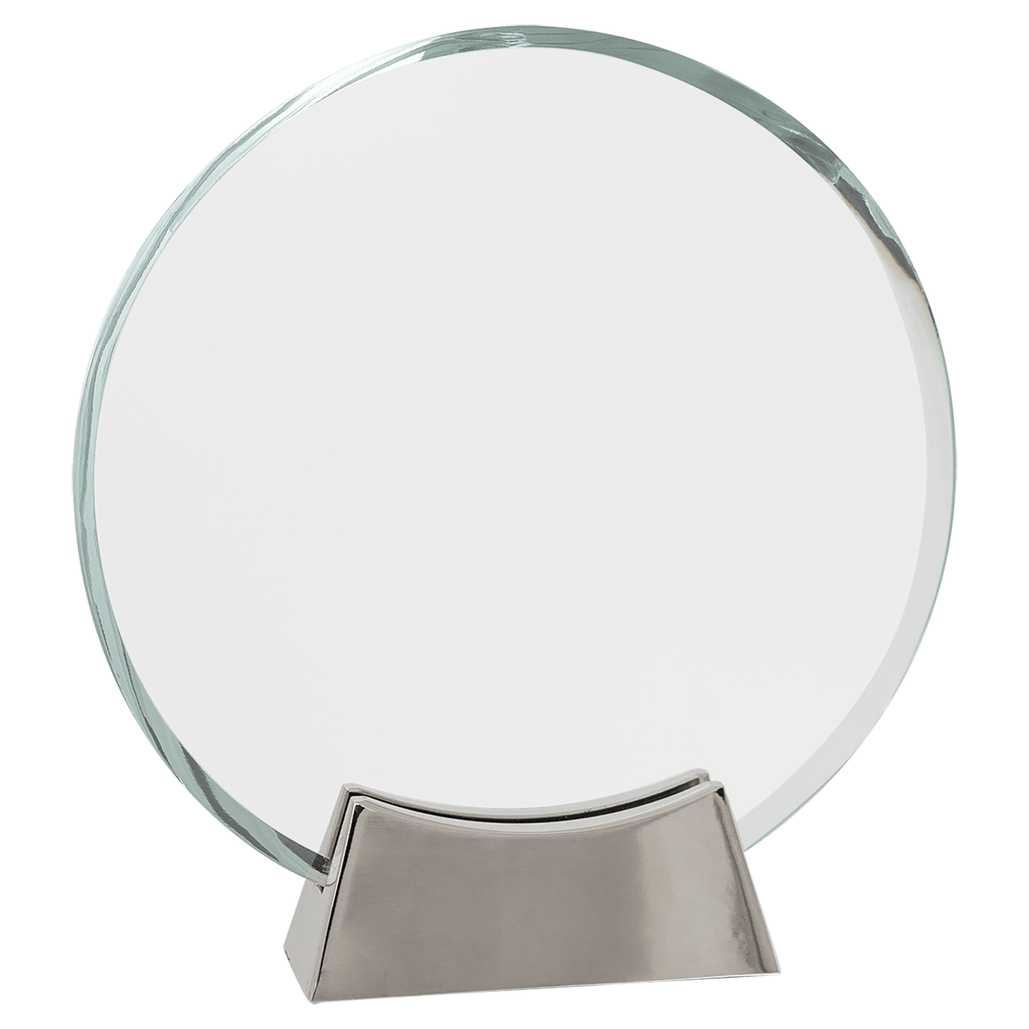 Premier Platinum Glass Award with Metal Base