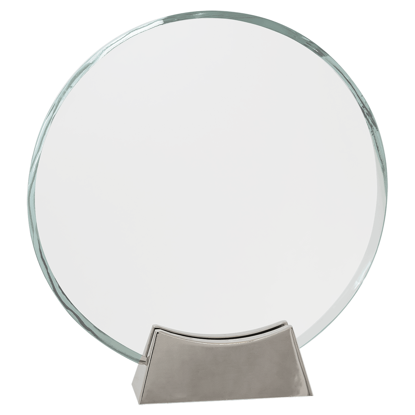 Premier Platinum Glass Award with Metal Base