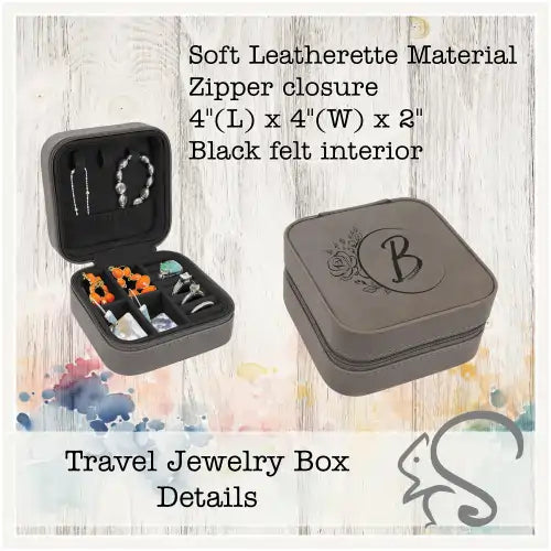 Leatherette Travel Jewelry Box {Mrs. Diamond Ring}