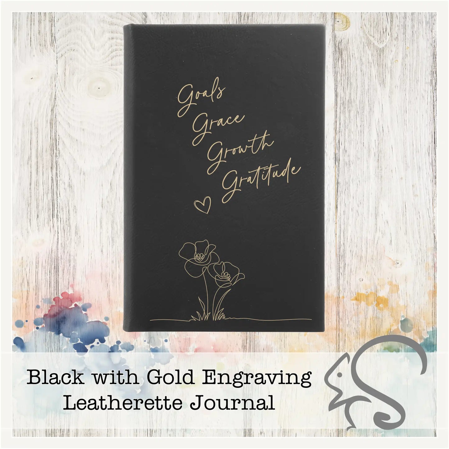 Leatherette Journal {Goals Grace Growth Gratitude}