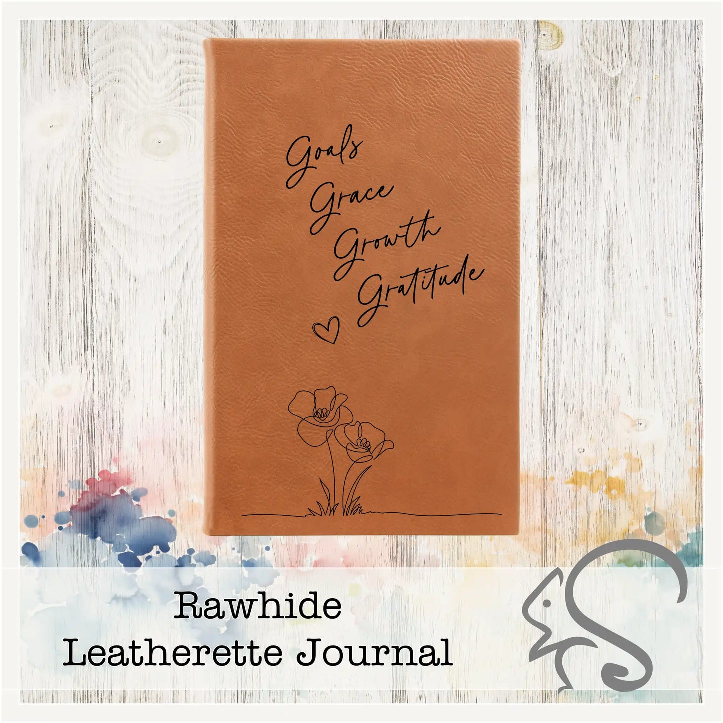 Leatherette Journal {Goals Grace Growth Gratitude}