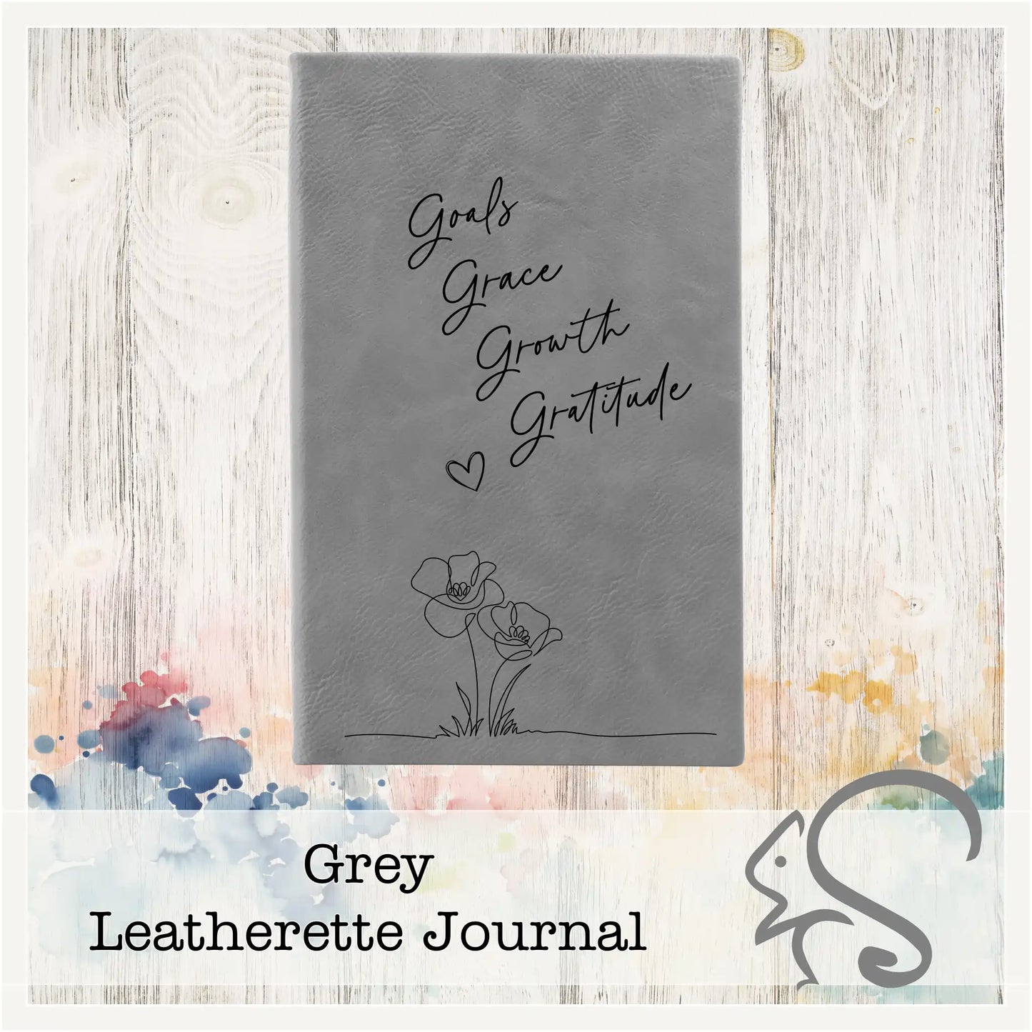 Leatherette Journal {Goals Grace Growth Gratitude}