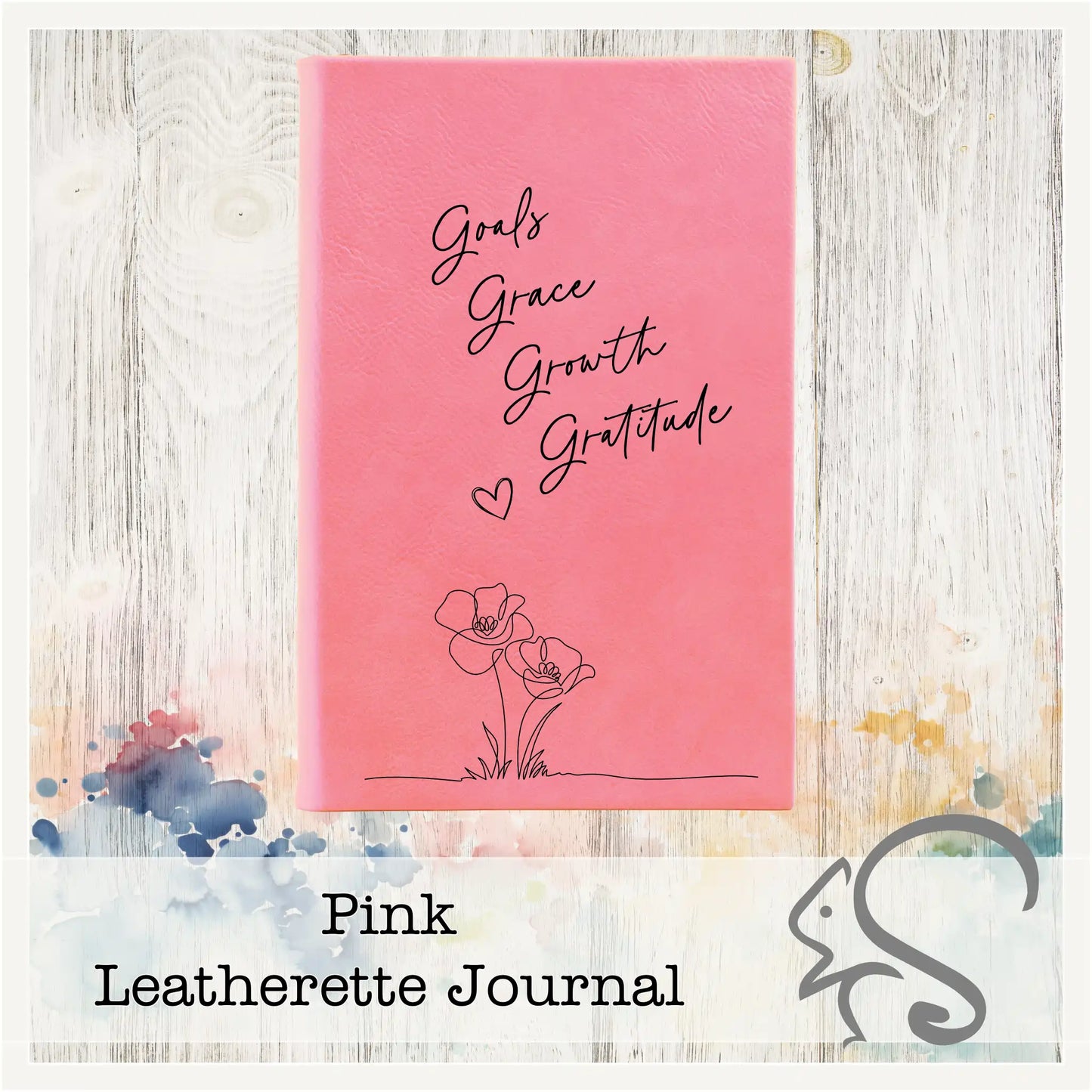 Leatherette Journal {Goals Grace Growth Gratitude}
