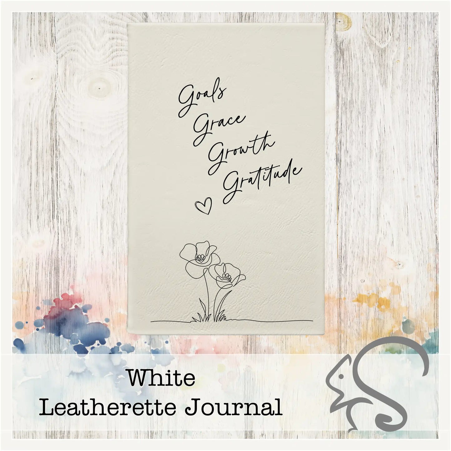 Leatherette Journal {Goals Grace Growth Gratitude}