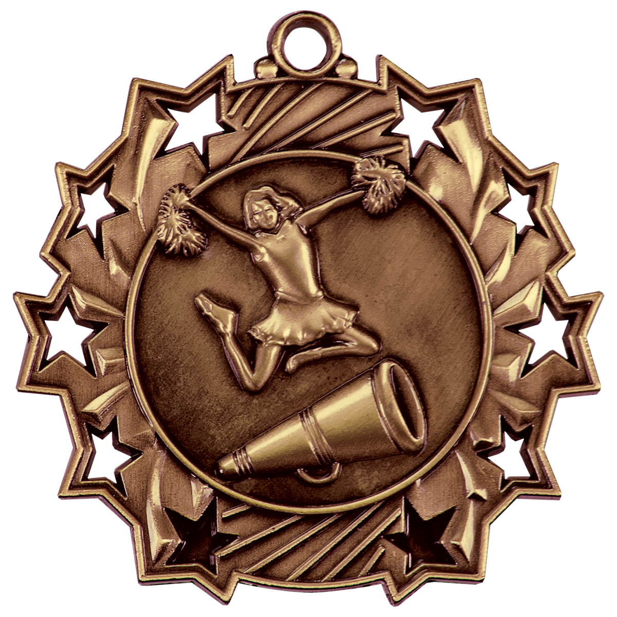 2 1/4" Ten Star Medal