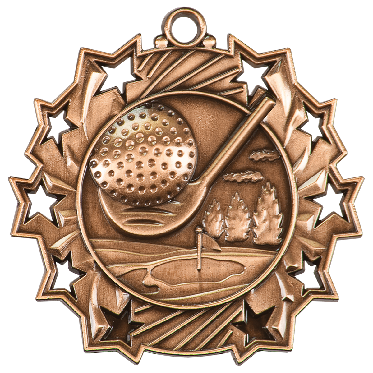 2 1/4" Ten Star Medal