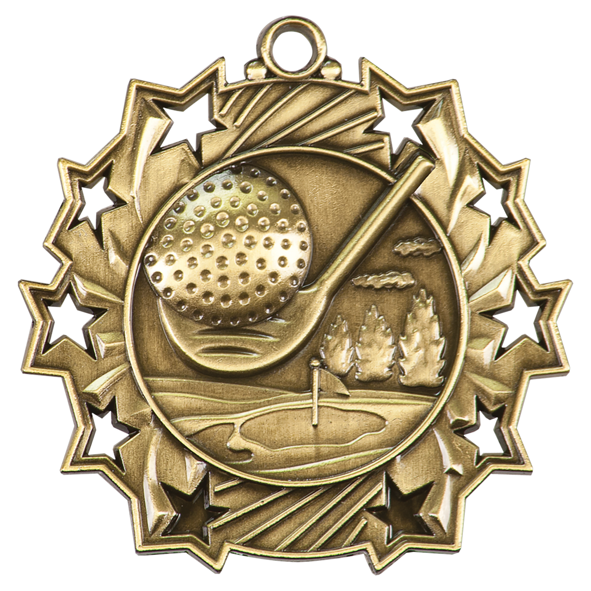 2 1/4" Ten Star Medal