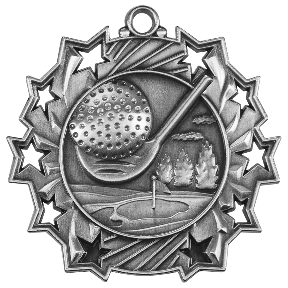 2 1/4" Ten Star Medal