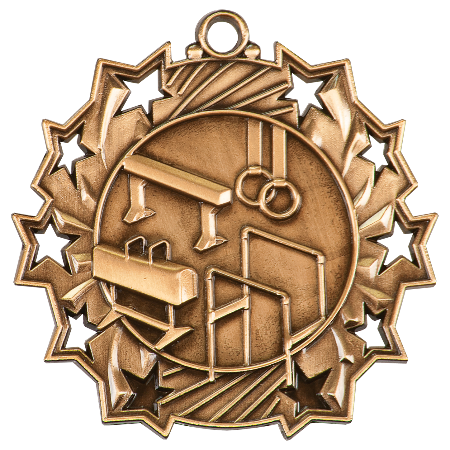2 1/4" Ten Star Medal