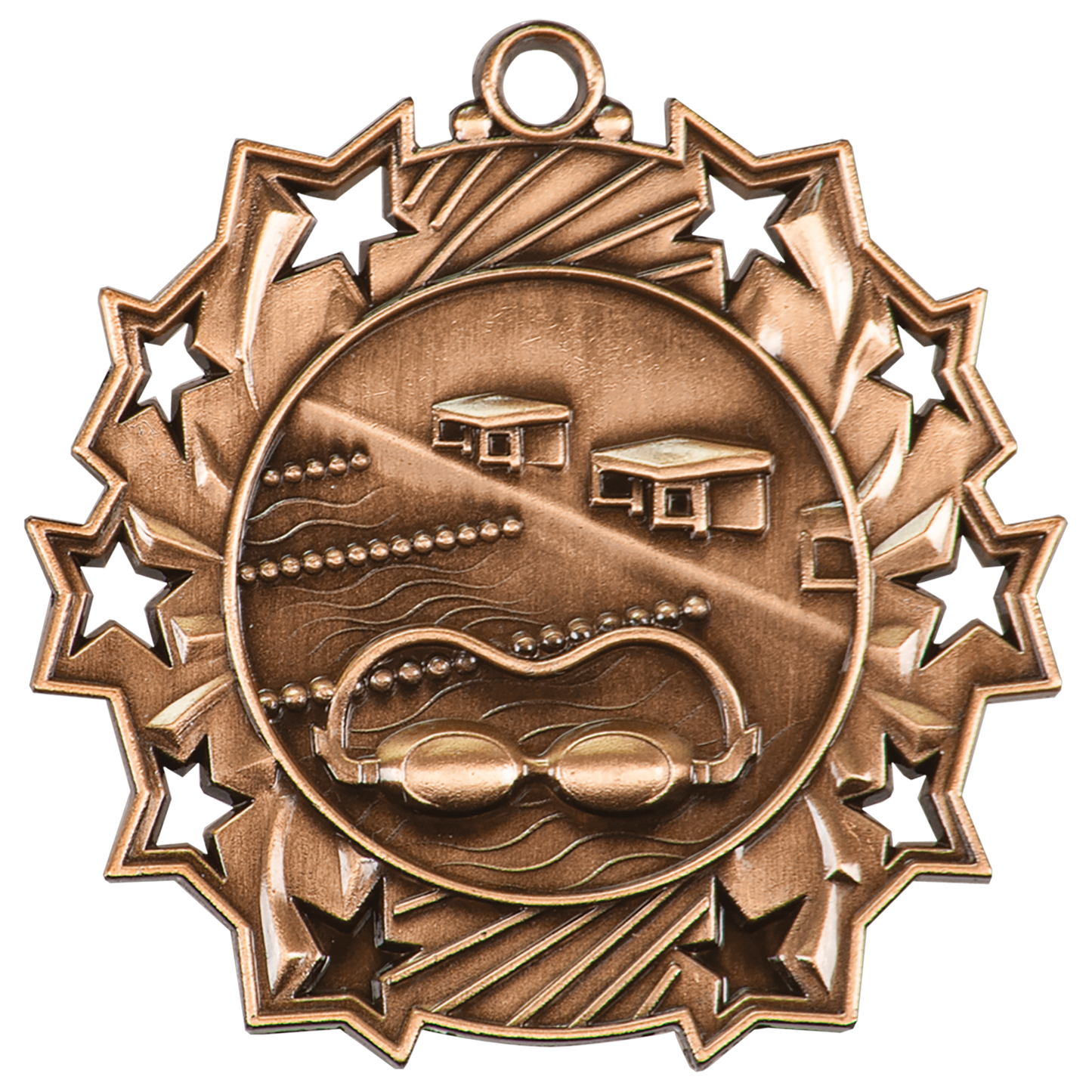 2 1/4" Ten Star Medal